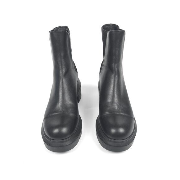 STUART WEITZMAN Norah Lift Lug Sole Leather Boots Clean Girl Minimal Grunge Boho - Picture 6 of 10